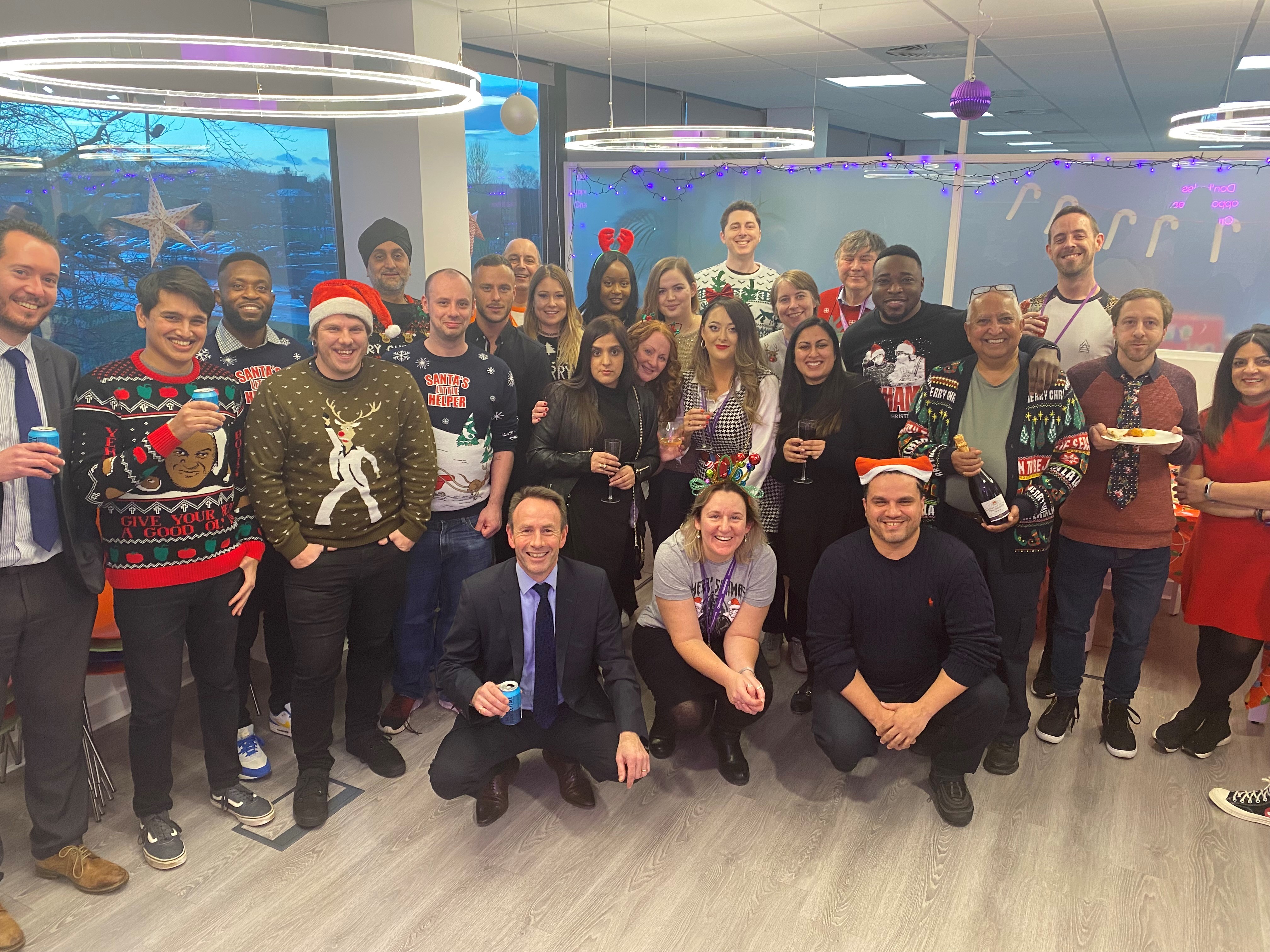 We Are Digital staff Christmas office party.