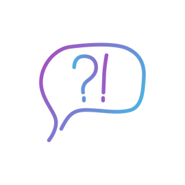 Textbubble with question mark and explanation mark